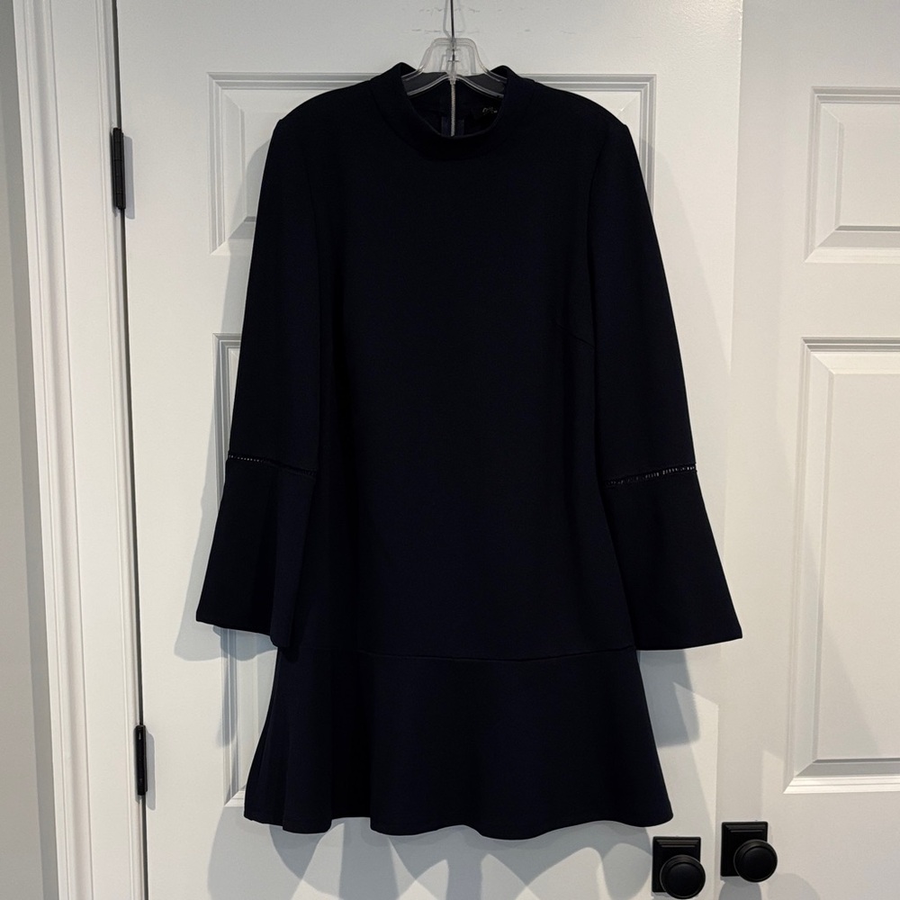 ABS Chic Navy Long Sleeve Dress